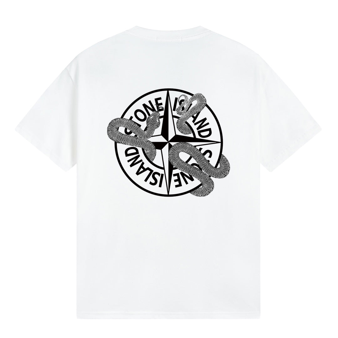 ST0NE lSLAND Pure Cotton T-Shirt #47
