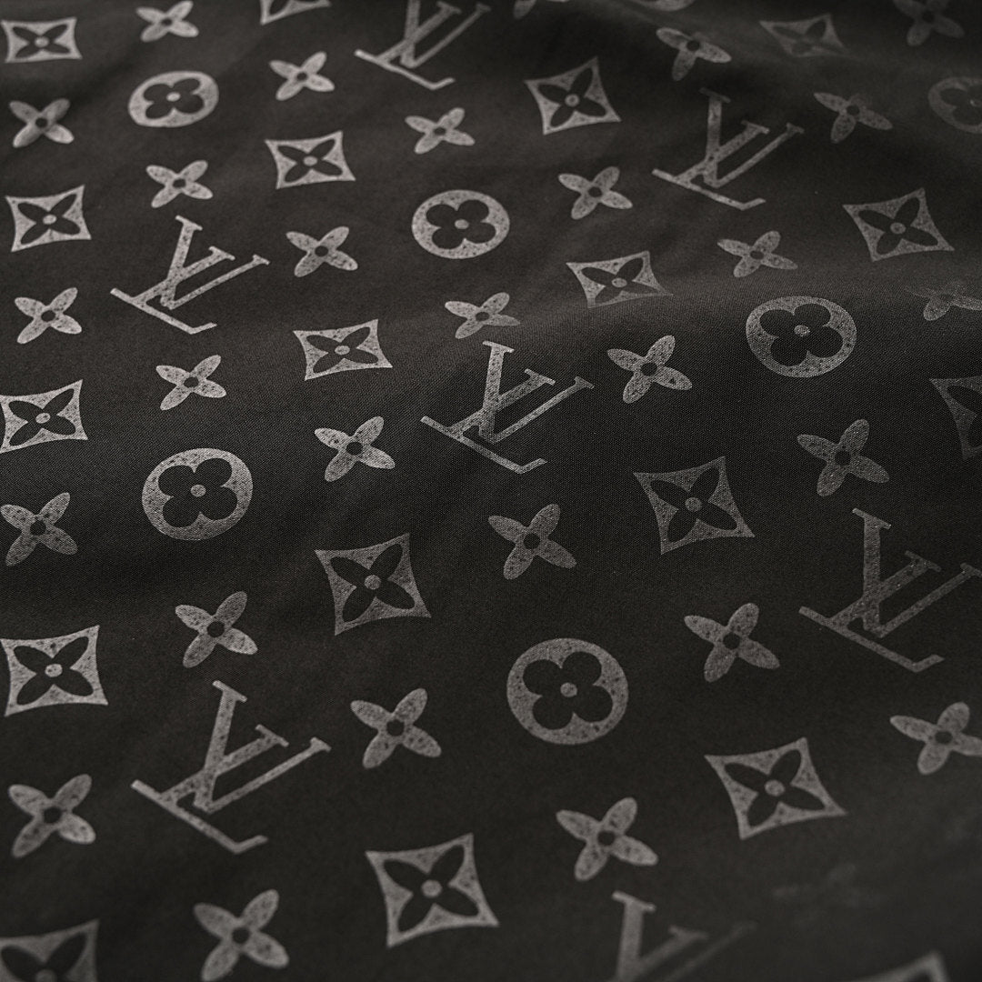 Louis Vuitton Embroidered Logo Anime-Style Leather Jacket