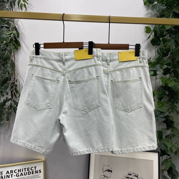 Off-White Lettering denim shorts#30