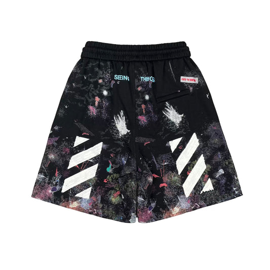 Off-White Starry sky inkjet shorts#9