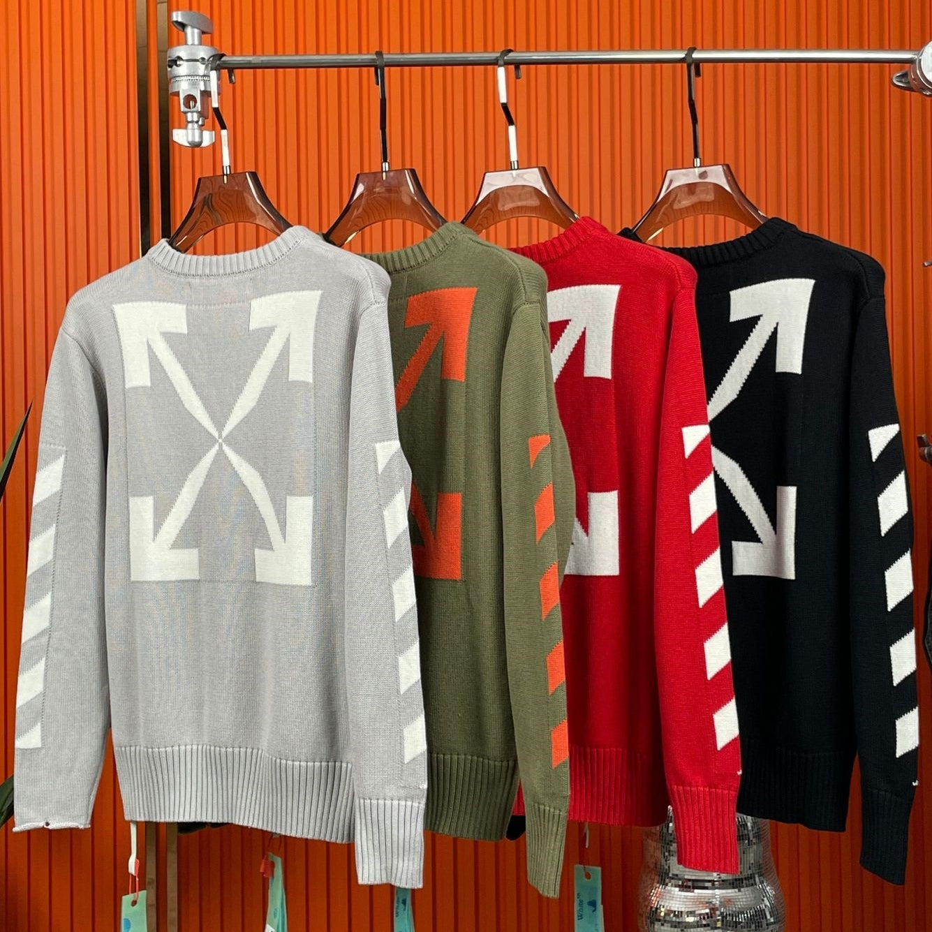 Off-White Intarsia Knit Sweater#14