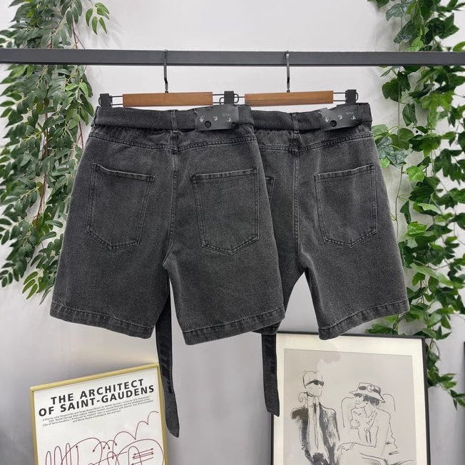 Off-White Lettering denim shorts#27