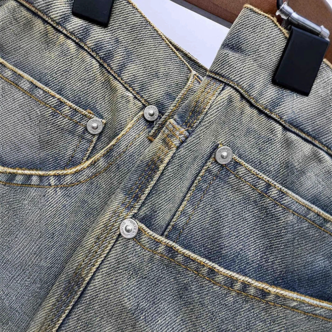 Off-White Lettering denim shorts#26