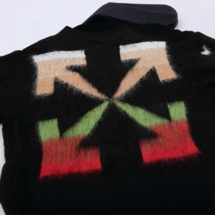 Off-White Intarsia Knit Sweater#16