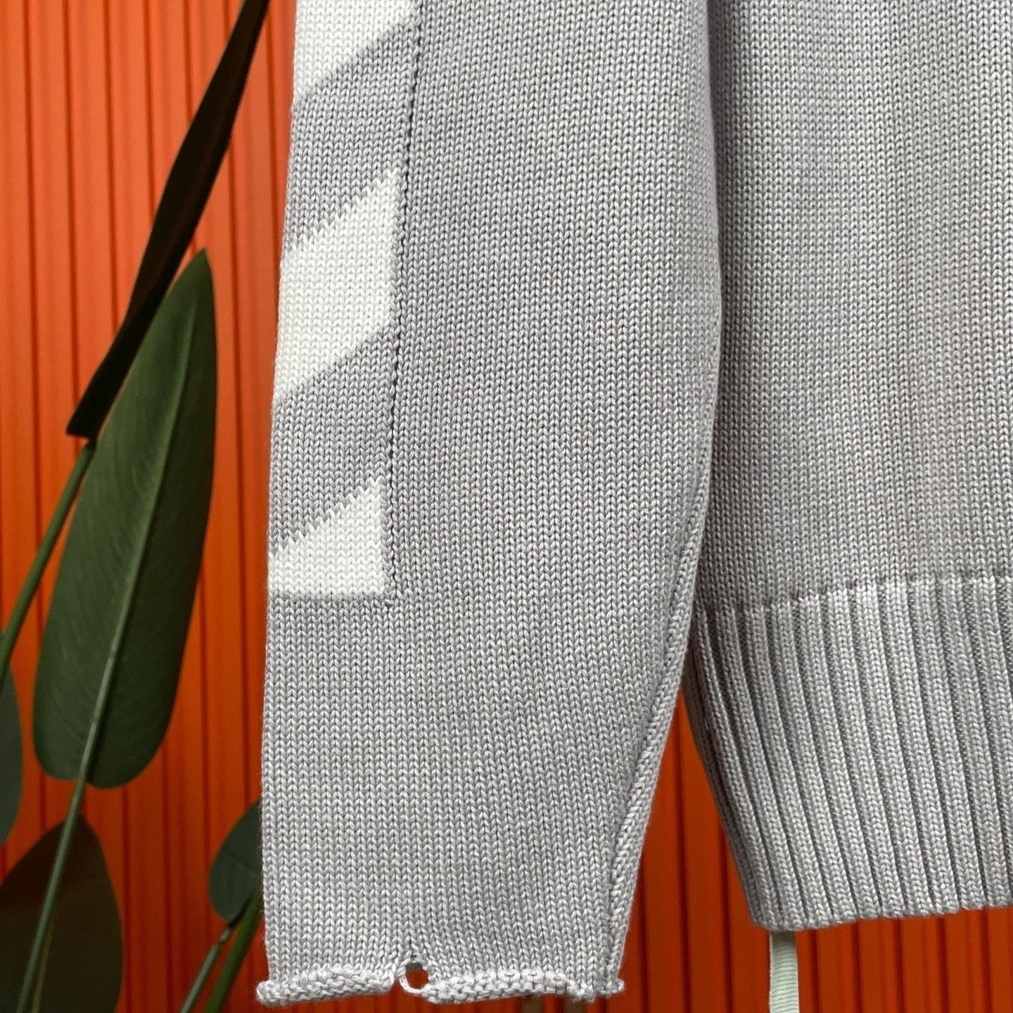 Off-White Intarsia Knit Sweater#14