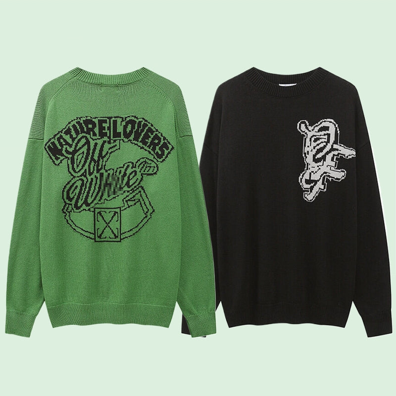 Off-White Intarsia Knit Sweater#10