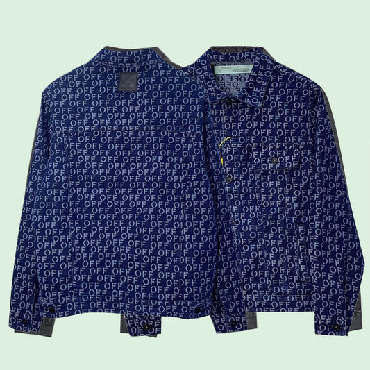 OFF-Whlte all over letter jacket #21