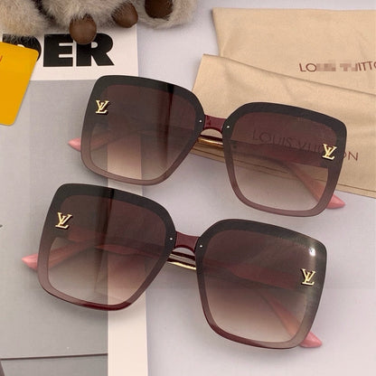 Louis Vuitton Rimless Sunglasses – Gradient Pink-Brown | Lightweight Luxury Eyewear