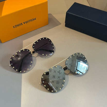 Louis Vutton Rimless Sunglasses – Silver & Purple | Lightweight Luxury Eyewear