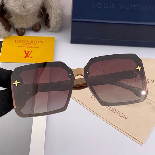 Louis Vuitton Rimless Sunglasses – Deep Reddish-Brown | Lightweight Luxury Eyewear