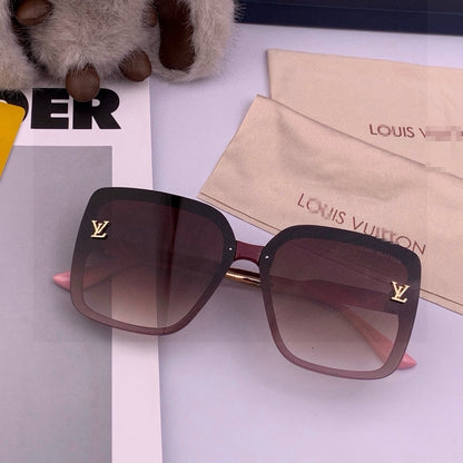 Louis Vuitton Rimless Sunglasses – Gradient Pink-Brown | Lightweight Luxury Eyewear