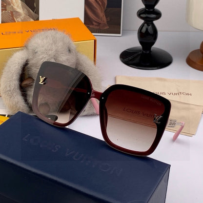 Louis Vuitton Rimless Sunglasses – Gradient Pink-Brown | Lightweight Luxury Eyewear