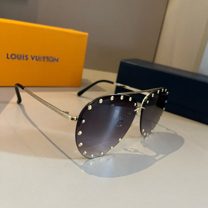 Louis Vutton Rimless Sunglasses – Silver & Purple | Lightweight Luxury Eyewear