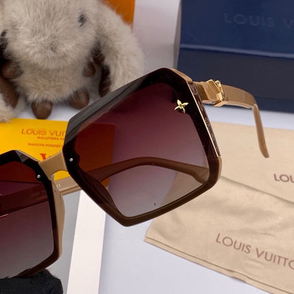 Louis Vuitton Rimless Sunglasses – Deep Reddish-Brown | Lightweight Luxury Eyewear