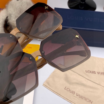 Louis Vuitton Rimless Sunglasses – Deep Reddish-Brown | Lightweight Luxury Eyewear