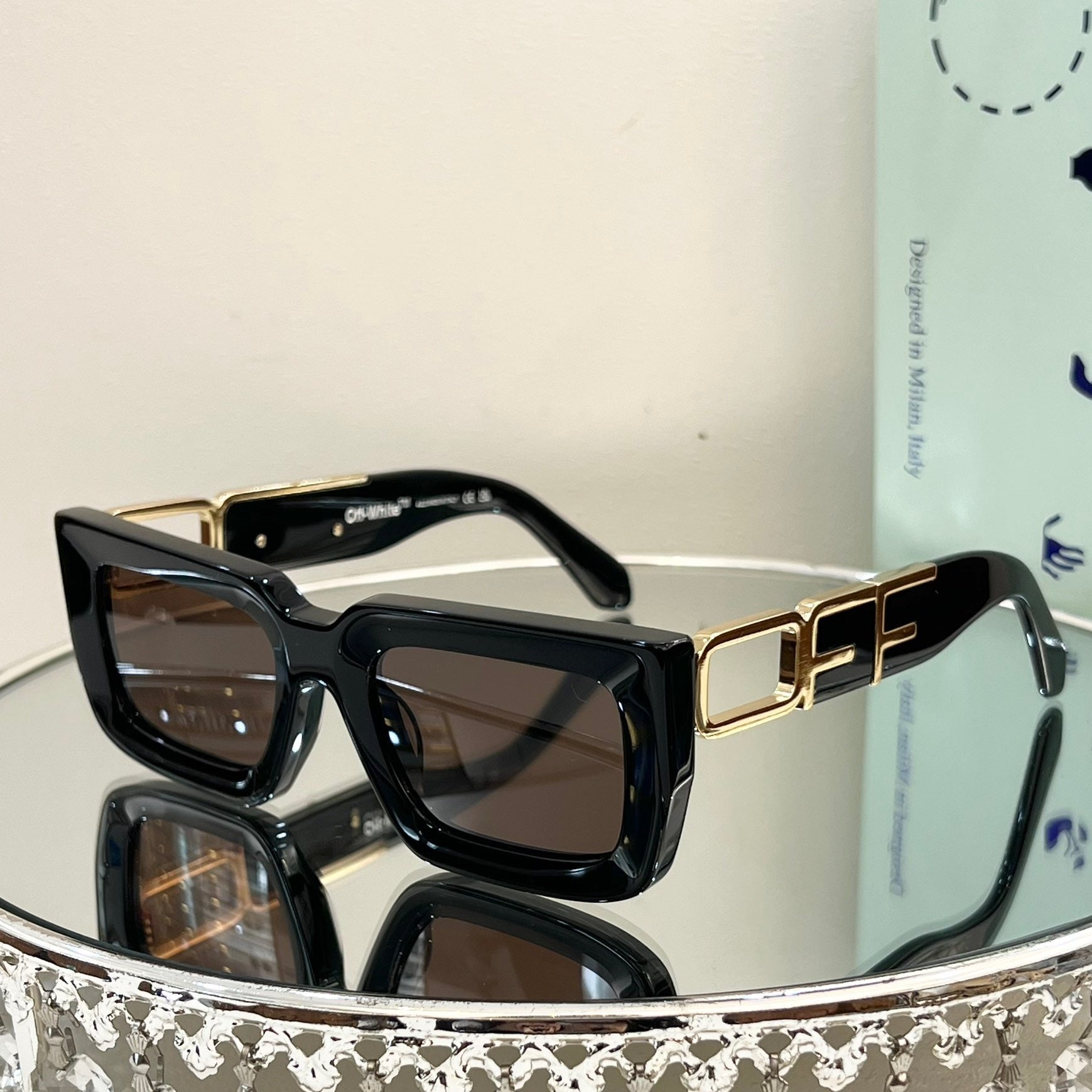 OFF-Whlte Arrow logo sunglasses#073