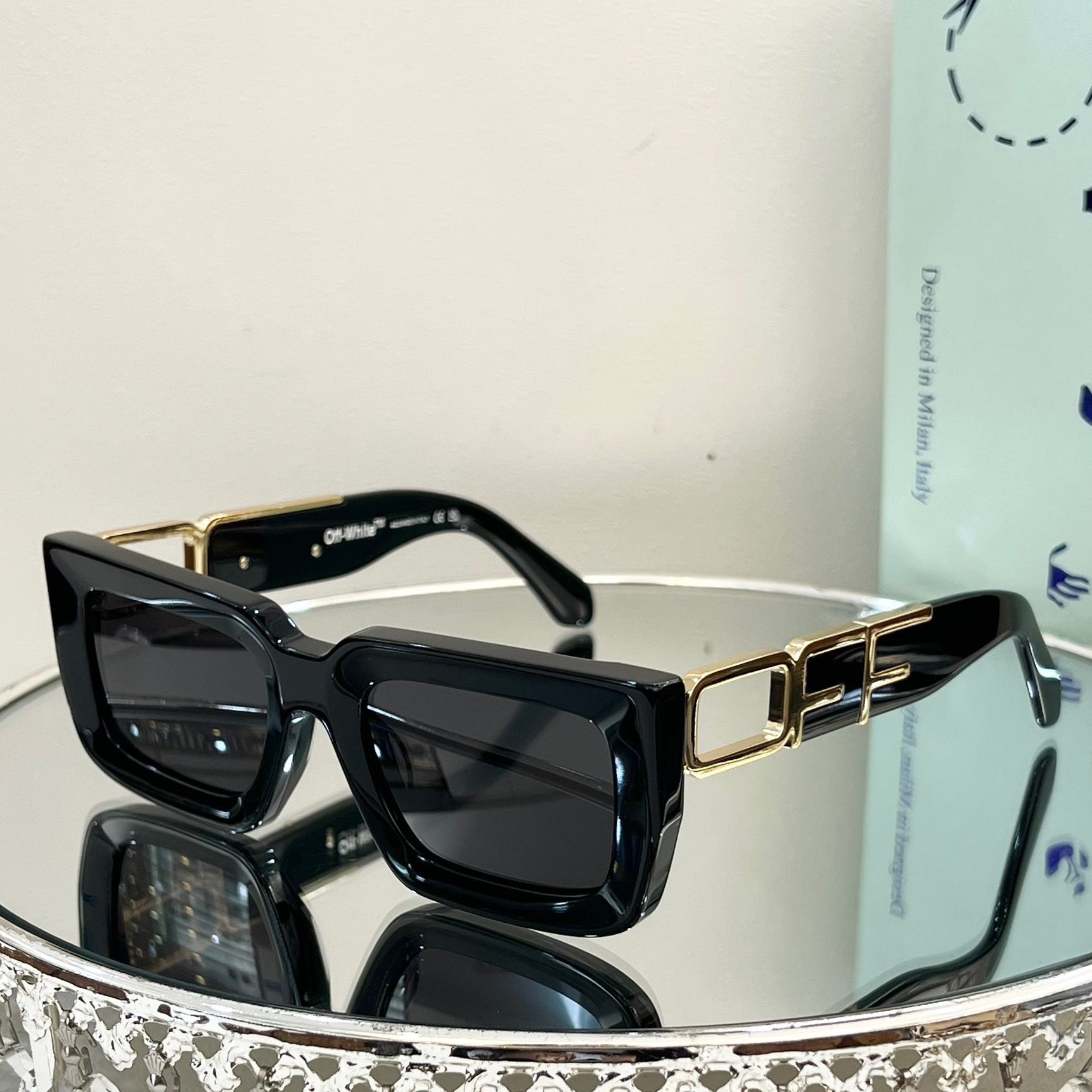 OFF-Whlte Arrow logo sunglasses#073