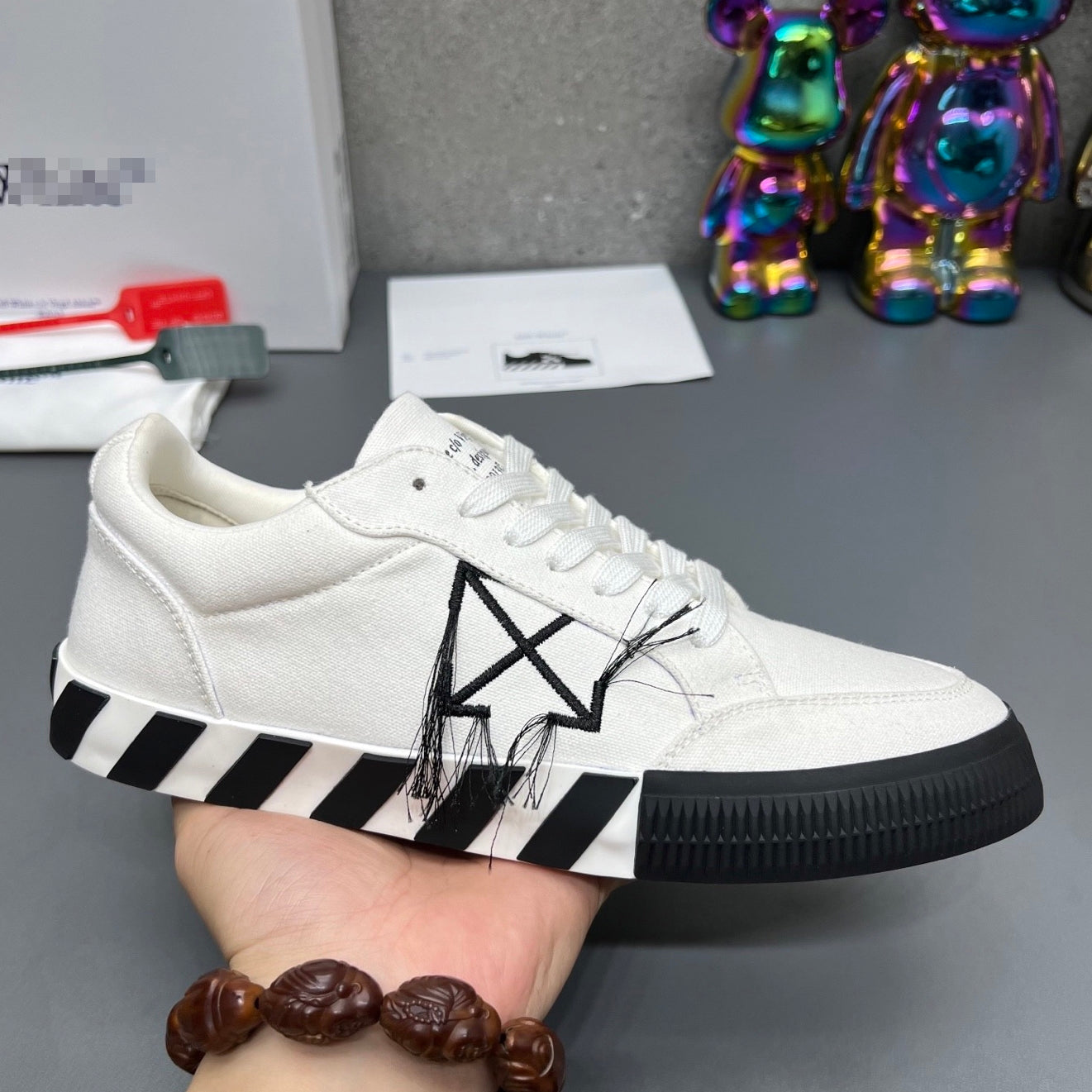 Off-White Canvas Sneakers#67