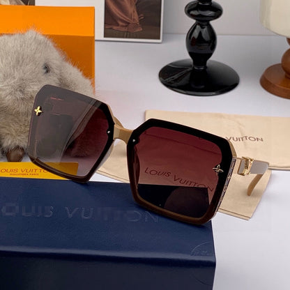 Louis Vuitton Rimless Sunglasses – Deep Reddish-Brown | Lightweight Luxury Eyewear