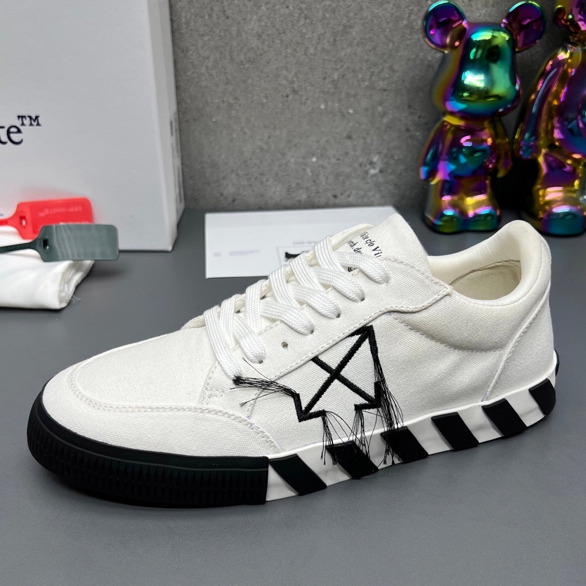 Off-White Canvas Sneakers#67