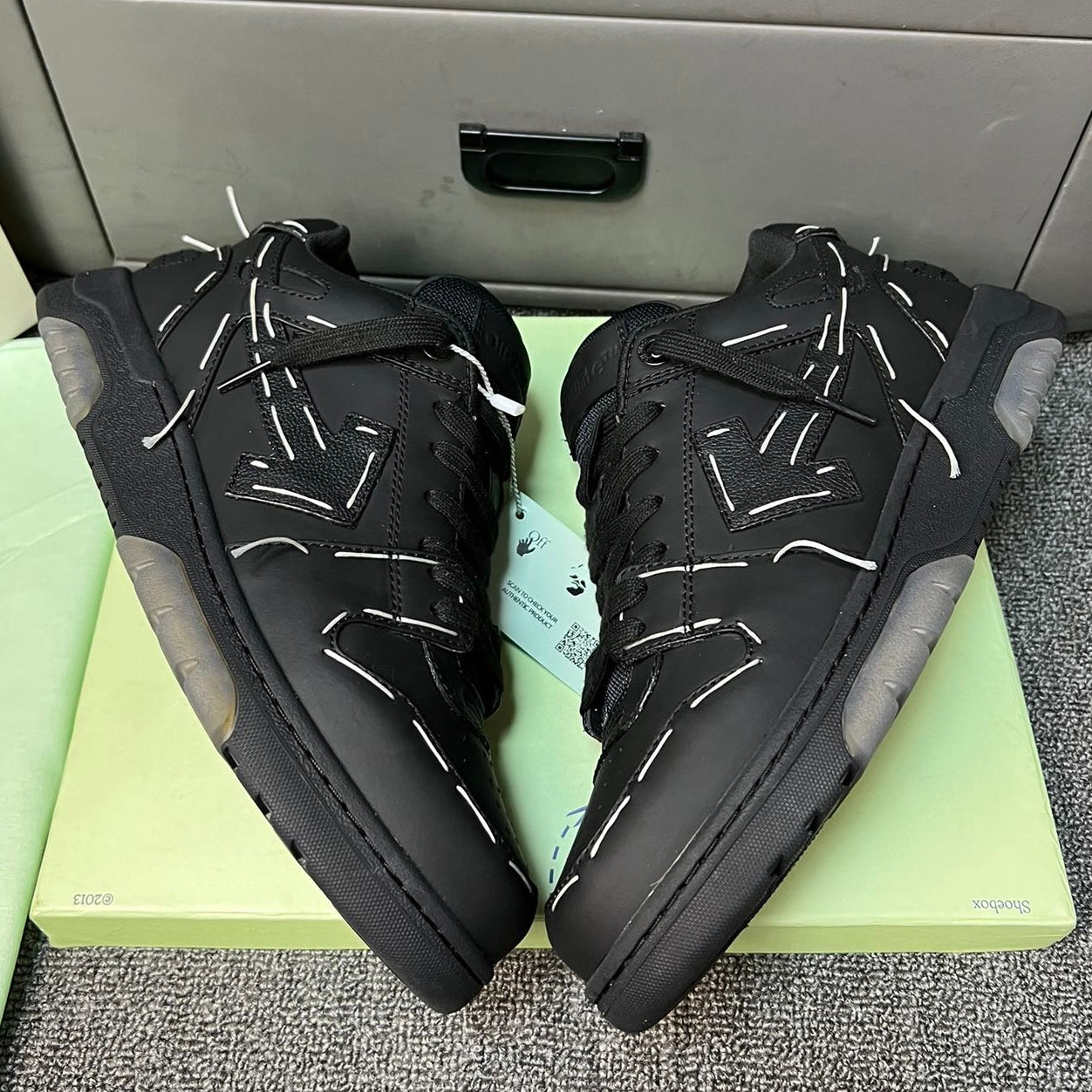 Off-White Arrow logo leather Sports shoes#18